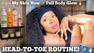 Head-to-Toe Body Lightening Routine for Even Skin Tone ✨ Morning & Night Combo That Actually Works