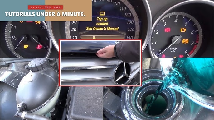 PKW Kühlflüssigkeit kontrollieren und nachfüllen Mercedes Benz C-Klasse MB  C180 Limousine Anleitung 