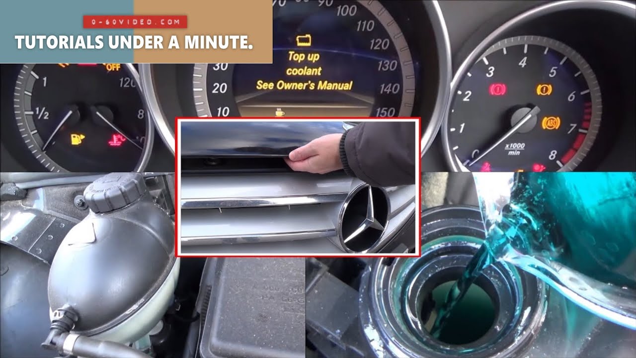 How to TOP UP Engine Coolant on a 2012 MERCEDES BENZ C Class C180