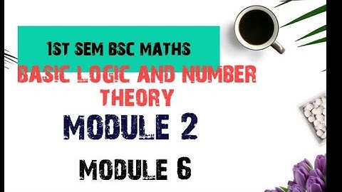 1st sem Bsc mathematics module 2 theory of numners