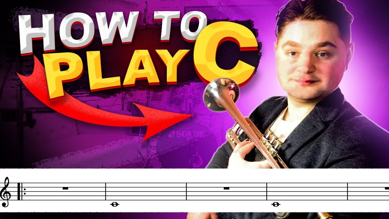 How to play C on Trumpet - Play with me #1