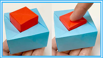 面白いおもちゃボタン折り紙の箱の作り方