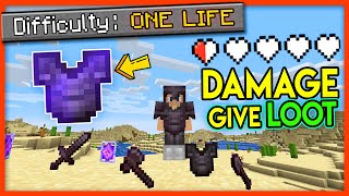 Beating Minecraft but Damage Drop OP Items (Hindi) 