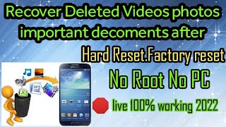 How to recover data from android phone after hard reset | Recover data after hard reset Trend Tricks