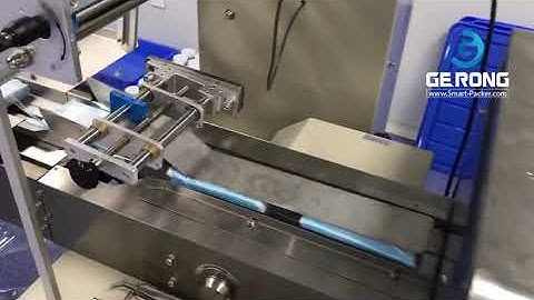 Automatic flow type face mask disposal mask bag packaging machine testing video