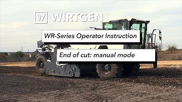 WR-Series Operator Instruction: End of cut: manual mode
