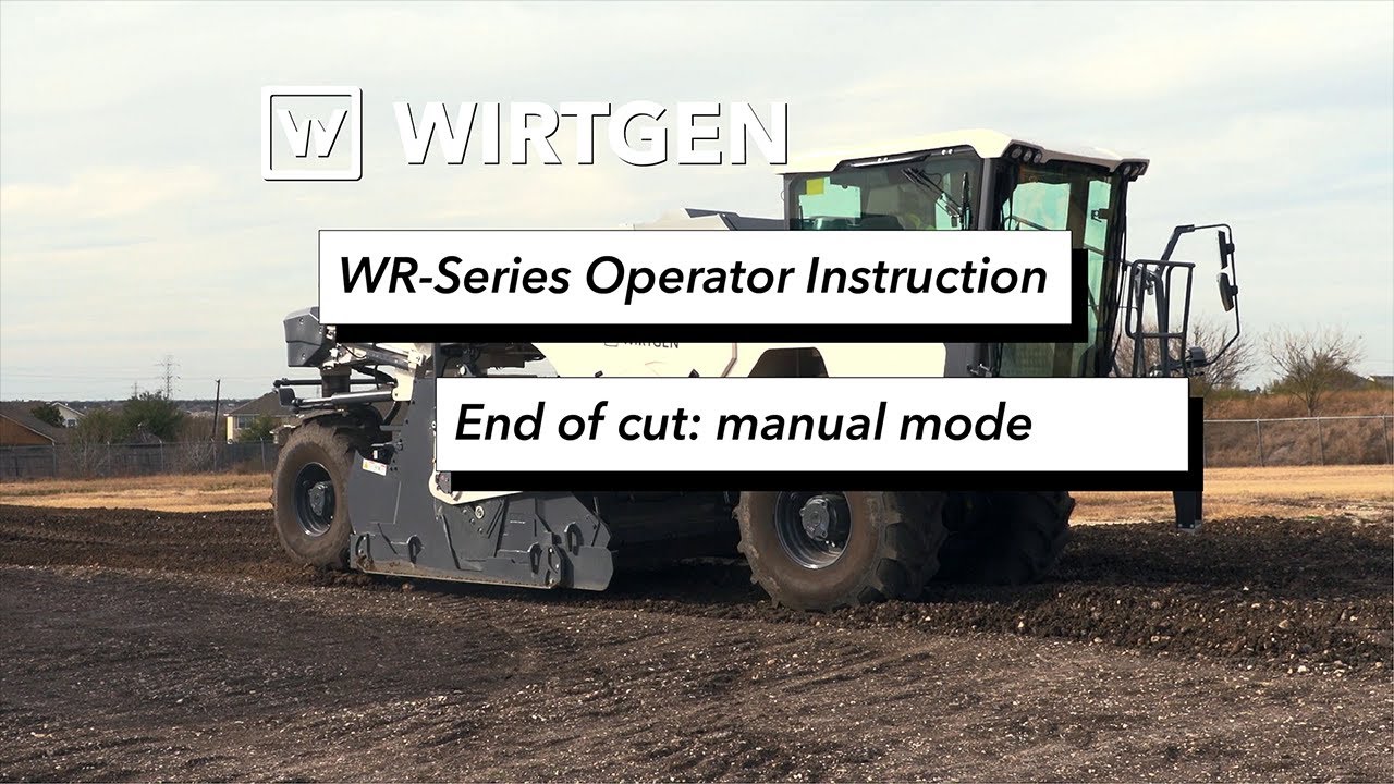 WR-Series Operator Instruction: End of cut: manual mode
