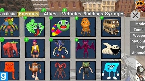 Nextbots in playground mod updated new hungry worm rainbow noobini boss chasing nextbots