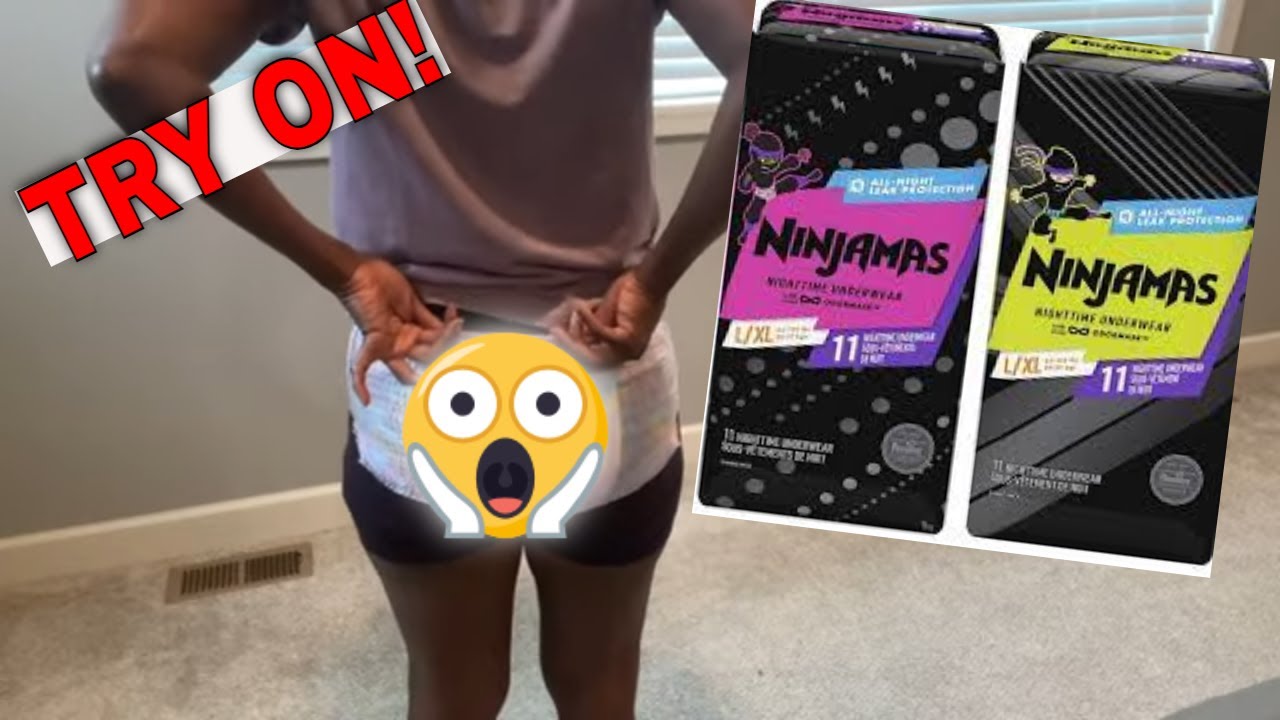 Trying On NINJAMAS NEW & IMPROVED XL Will Ninjamas Fit ME? (MY OFFICIAL  CONCLUSION)! 