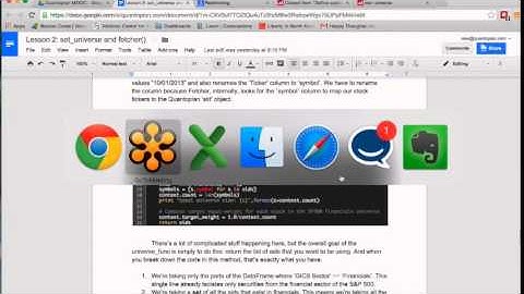 Quantopian Tutorial 2: Learning the Universe, Fetcher, and Portfolio Rebalancing
