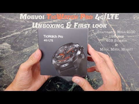 Mobvoi TicWatch Pro 4G WearOS Smartwatch : Unboxing and Set-up