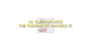 How to Lock or Unlock Taskbar in Windows 7