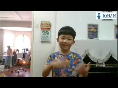 Jian Huang | Kiddos Technology Speech | Online Kiddos Public Speaking | Johan Speaking Academy
