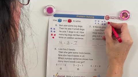 1.6c Envision Math First Grade Topic 1 Lesson 6  problem solving