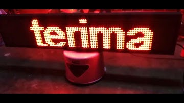 cara setting running text ukuran 100x20 2 sisi