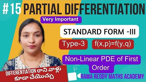 Non Linear Partial Differential Equations || PDE in easy way || Partial Differentiation in Telugu ||