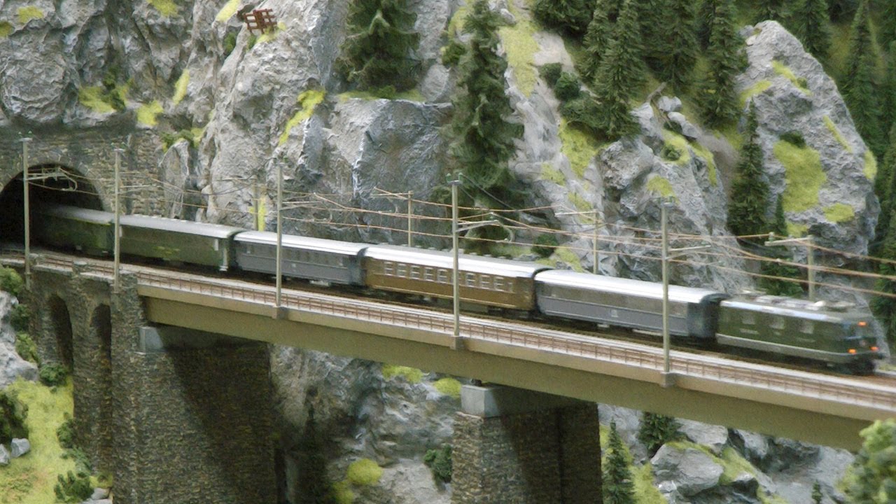 Model Train Gotthard Mountain Switzerland HO Scale Railroad - YouTube