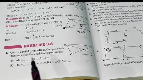 Class 8th chapter 3 exercise 3.3 question 6,7,8 understanding quadrilateral. #yt #maths #viral 