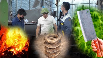 Rèn Dao Từ Lò Xo Tăng Xích Máy Xúc