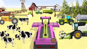 We start cultivating wheat, corn and sunflower - Blocky Farm & Racing Simulator 2022