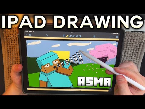 (asmr) Drawing a YouTube Thumbnail | Whispering, Tapping,