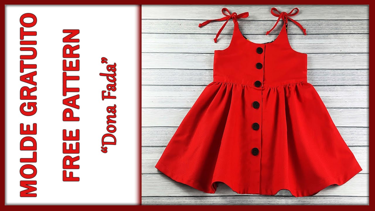 Vestido Vermelho de Alças  - 3 a 9 anos