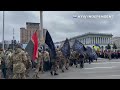Thousands gather at Kyiv's Independence Square for the funeral of Dmytro Kotsiubailo