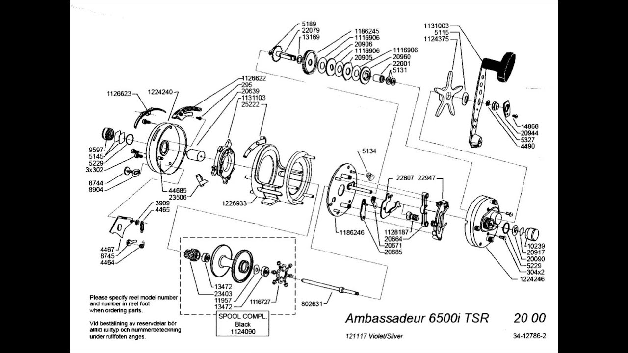 6500i tsr manual despiece. catalog parts reel 