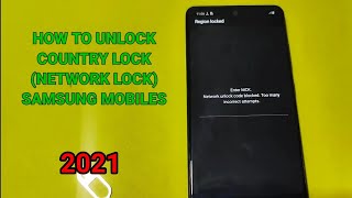 How To Remove Network Lock (Country Lock) Samsung Mobiles Free Trick