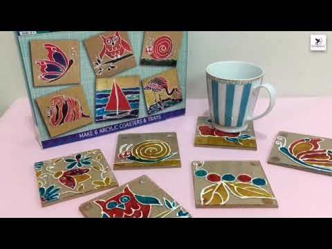 Toykraft Glass Painting Kit for Kids, Gifts for Girls Boys Age 7+,  Madhubani Arts & Crafts Kit for 7 Year Olds - Glass Painting Madhubani kit