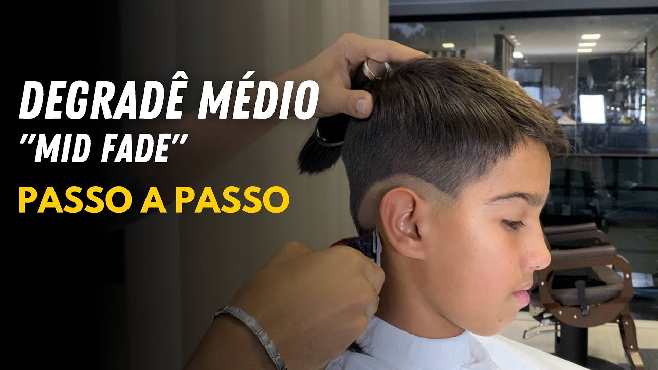 ⁣🔥 Haircut Transfomation - Mid Fade 💈 CORTE DEGRADE MASCULINO
