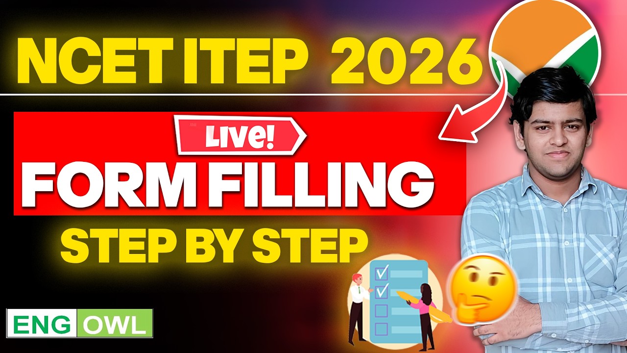 NCET ITEP 2026 LIVE FORM FILLING STEP BY STEP PROCESS