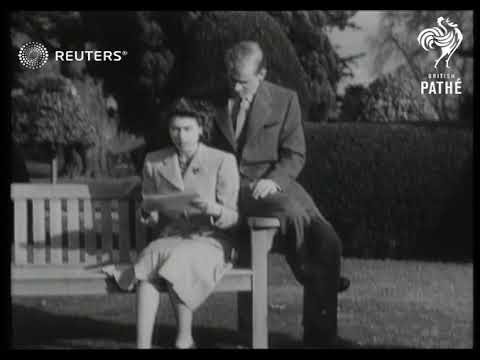 ROYAL: Princess Elizabeth and Prince Philip on honeymoon at Broadlands (1947)