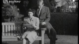 ROYAL: Princess Elizabeth and Prince Philip on honeymoon at Broadlands (1947)
