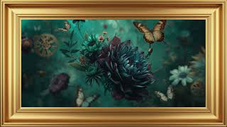 Enchanting Midnight Floral Garden 🌺🦋 | Dreamy TV Wallpaper & Ambient Screensaver in 4K screenshot 1