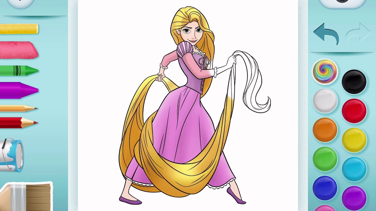 Coloring Disney Princesses With Disney Coloring World!