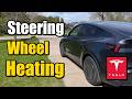 How to Turn On Heated or Cooling Steering Wheel on Tesla Vehicle - Easy Tutorial