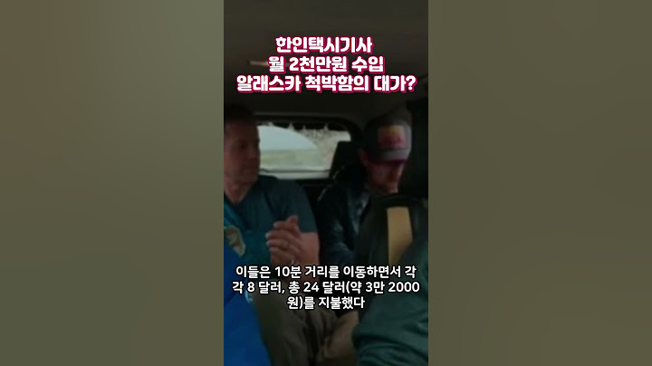 한인 택시기사, "한 달 수입 2000만 원"…알래스카 척박함의 대가?#알래스카택시#한인택시#뉴스#이슈#shorts