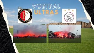 Feyenoord vs Ajax (the fans visited the training camp before the big derby) splendid atmosphere
