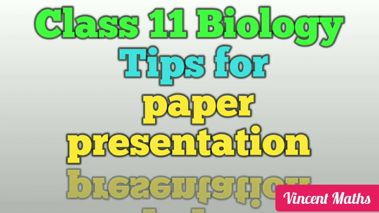 paper presentation in biology