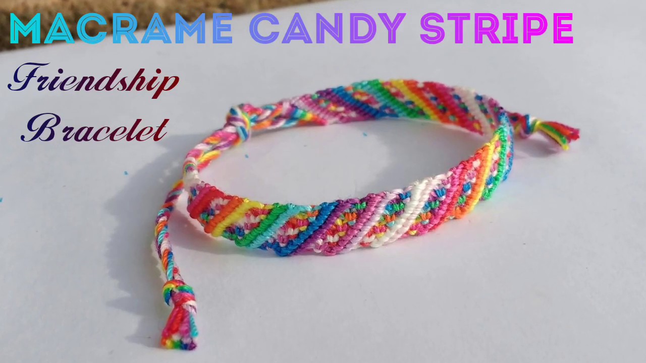 How to Make Friendship Bracelets ♥ 7 String Candy Stripe ♥ 