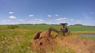 140 m trench with homemade backhoe timelapse