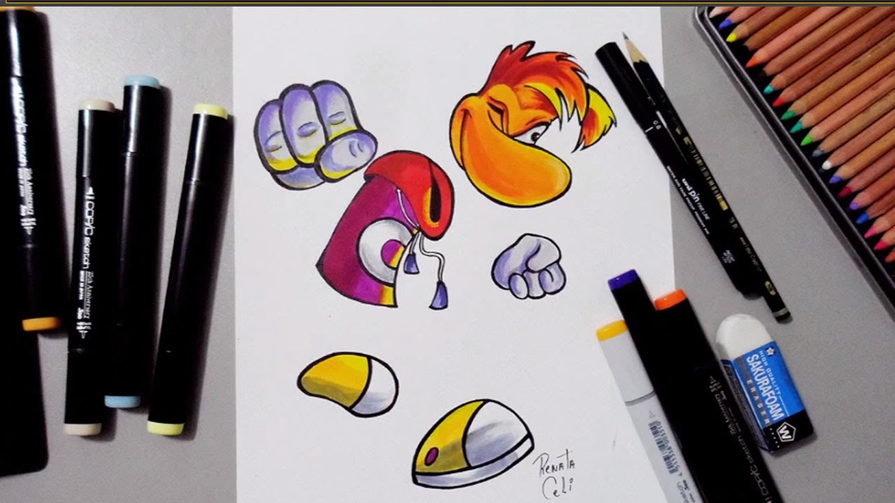 Desenhos para colorir Rayman. Imprimir personagem do jogo