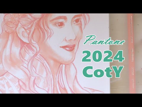 Pantone Coty 2024 : Peach Fuzz  ||  ART TIME LAPSE  ||  #meds50heads #1