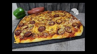 Pizza mit Knoblauchwurst I  pizza with garlic sausage I Sucuklu pizza