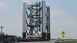 SpaceX Starbase Orbital Launch Tower 2 Section from Port of Brownsville 5/19/24