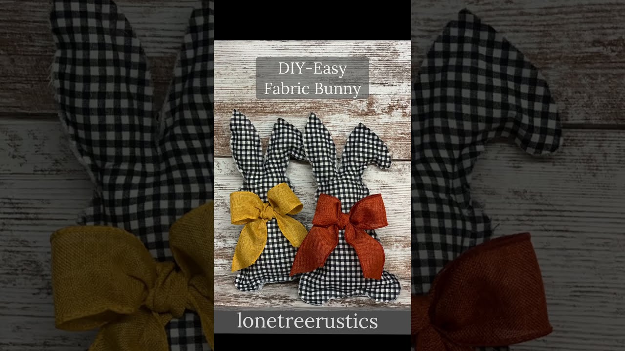 How To Make Easy No Sew Fabric Bunny - YouTube