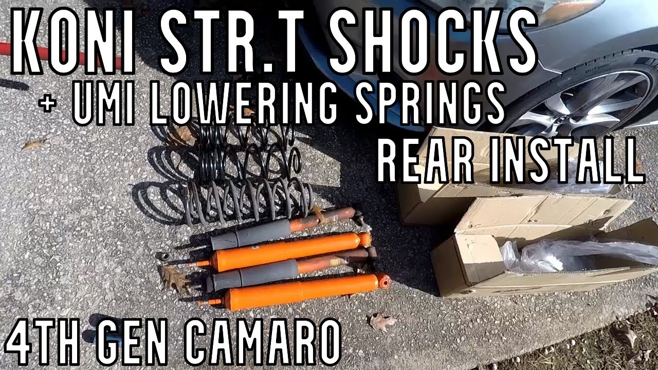 Koni STR.T & UMI Lowering Springs Rear Install - 4th Gen Camaro - YouTube
