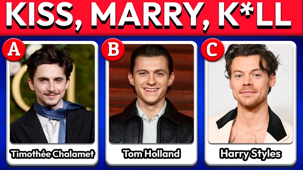 KISS, MARRY, K*LL - Popular Hottest Male Celebrities Edition | Celebrity Quiz