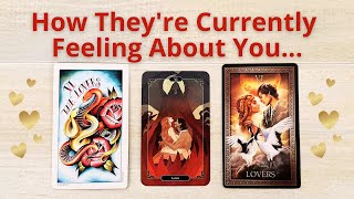 💋HOW DO THEY FEEL ABOUT YOU NOW? 😍PICK A CARD 😘 LOVE TAROT READING 🌺 TWIN FLAMES 👫 SOULMATES